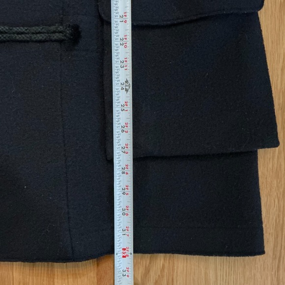 Tomorrowland Wool Duffle Coat Navy Blue Toggle Horn Button Jacket Size XS - Picture 9 of 9